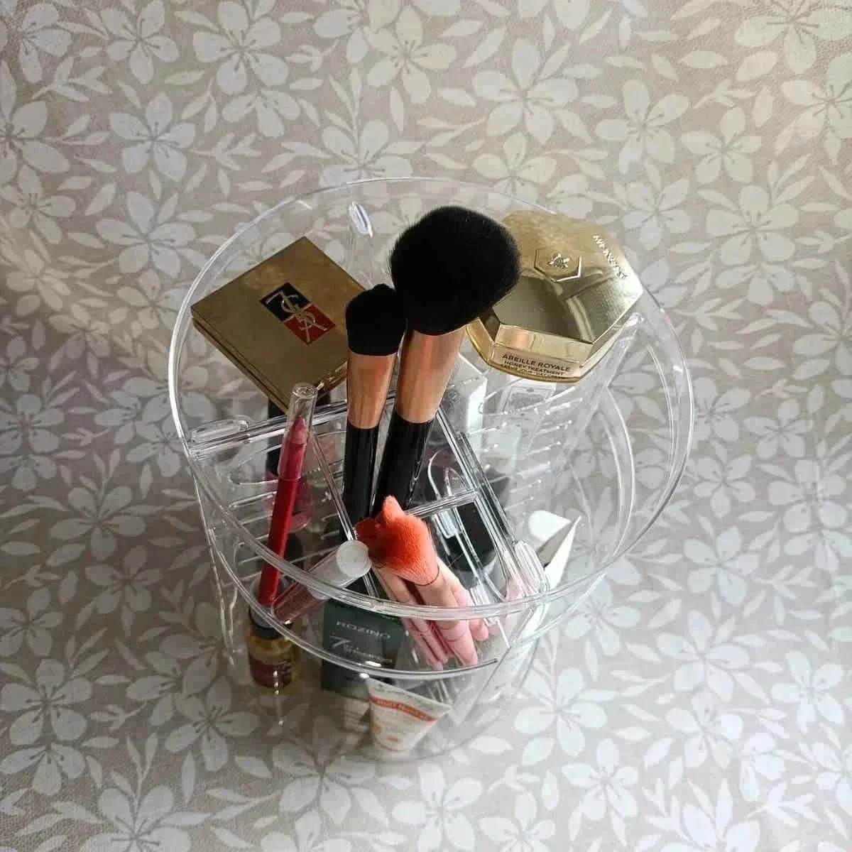Organizador de Maquiagem Giratório 360° - Grande Capacidade - Transparente - Organização de Cosméticos e Perfumes – photo 3